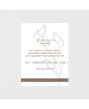 Tarjeta adicional marfil con lazo marron