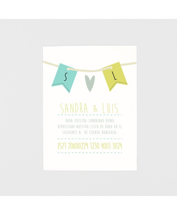 Tarjeta adicional pajaritos de colores