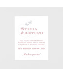 Tarjeta adicional mariposas