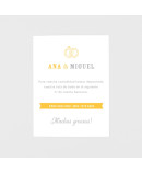 Tarjeta adicional amarilla con lazo