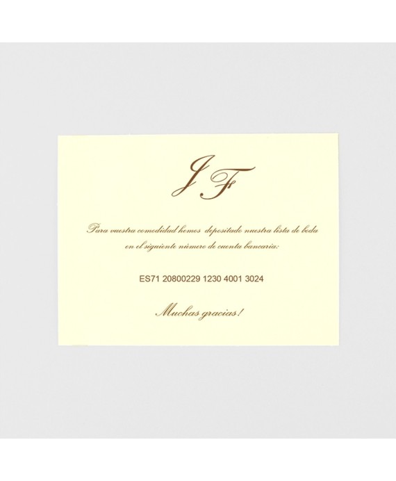 Tarjeta adicional tarjeton marron