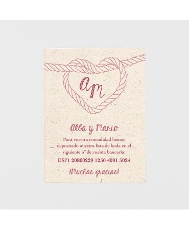 Tarjeta adicional kraft corazones portada