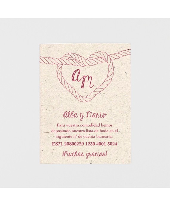 Tarjeta adicional kraft corazones portada