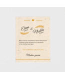 Tarjeta adicional decoracion ramas sobre kraft