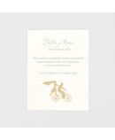 Tarjeta adicional elegante lazo marfil