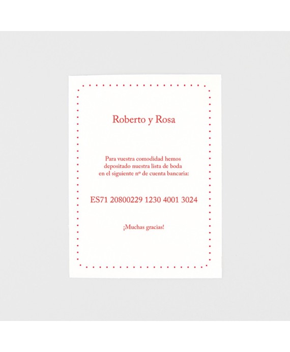 Tarjeta adicional roja corazon