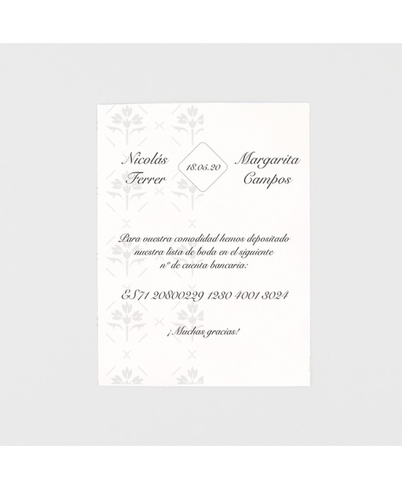 Tarjeta adicional lazo blanco