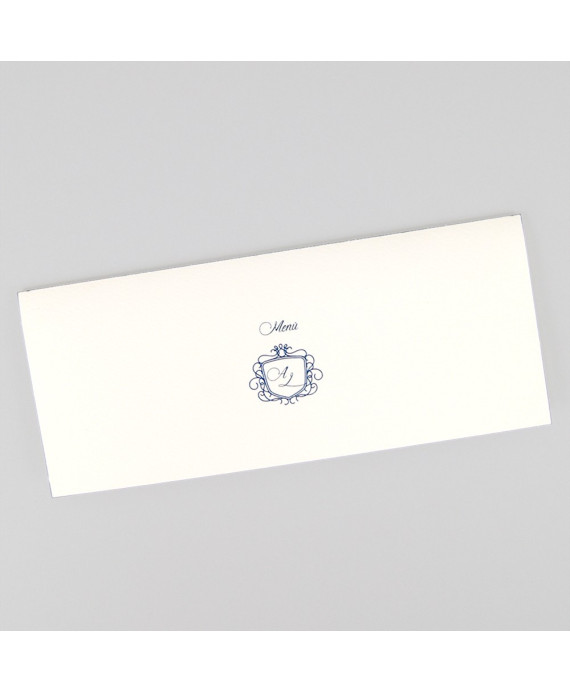 Menu para boda azul marino