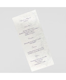 Menu para boda calendulas azules