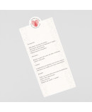 Menu para boda huellas dactilares