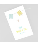 Menu para boda pajaritos de colores