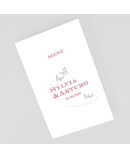 Menu para boda mariposas