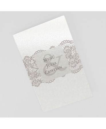 Menu para boda lazo chocolate