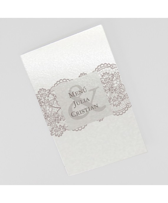 Menu para boda lazo chocolate