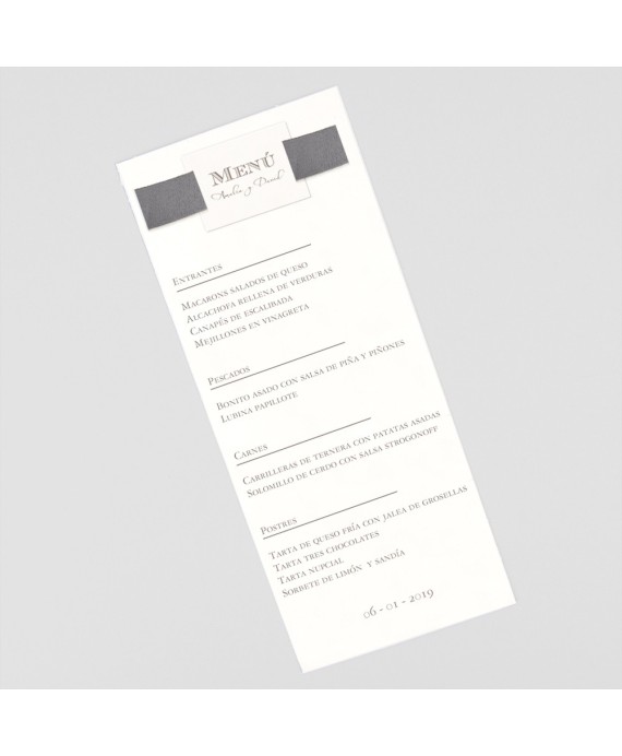 Menu para boda foto portada