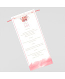 Menu para boda rosas y hortensia
