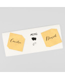 Menu para boda kraft con foto