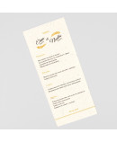 Menu para boda decoracion ramas sobre kraft