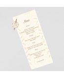 Menu para boda yute atado portada
