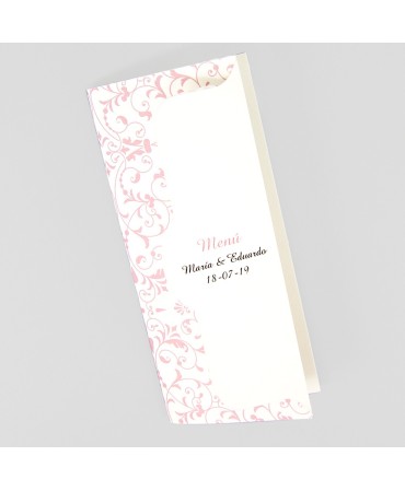 Menu para boda arbol novios