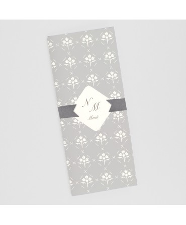 Menu para boda lazo blanco