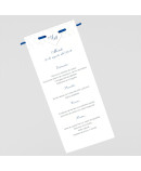 Menu para boda corazones blancos