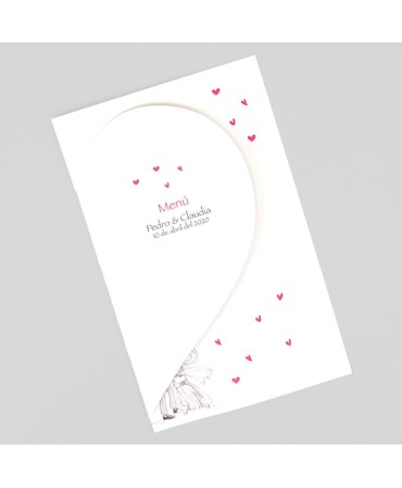 Menu para boda novia agarra novio