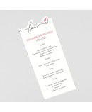 Menu para boda love foto
