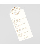 Menu para boda elegante cuadricula