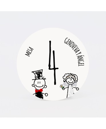 Numero para la mesamama y papa se casan dibujo