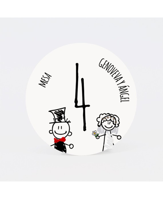 Numero para la mesamama y papa se casan dibujo