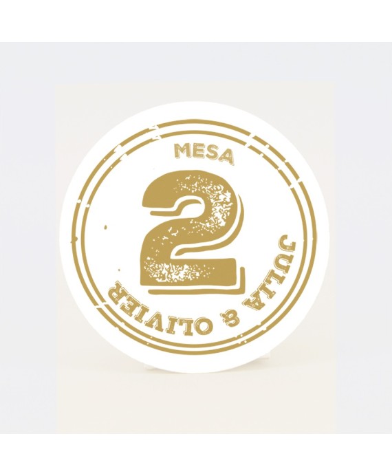 Numero para la mesapasaporte a la boda