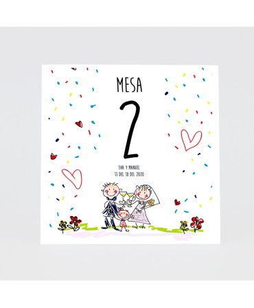 Numero para la mesapapa y mama se casan