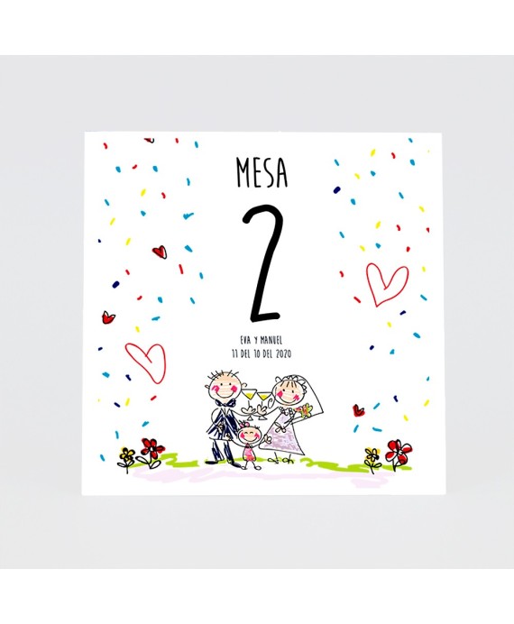 Numero para la mesapapa y mama se casan
