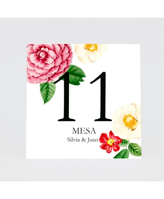 Numero para la mesaclaveles chinos