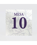 Numero para la mesacalendulas azules