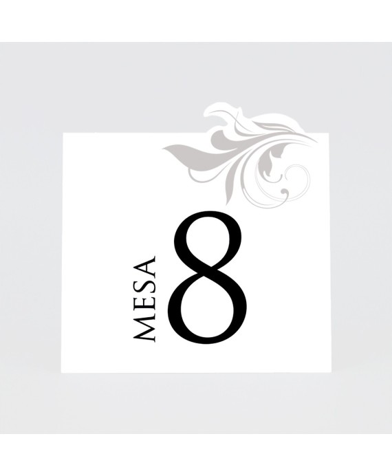 Numero para la mesaportada grafito con tarjetas