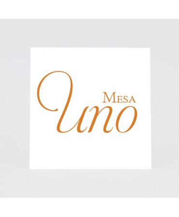 Numero para la mesamarfil con lazo de raso