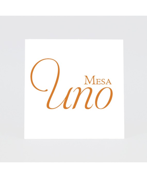 Numero para la mesamarfil con lazo de raso