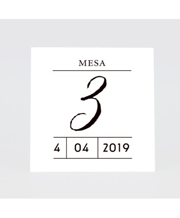 Numero para la mesakraft con foto