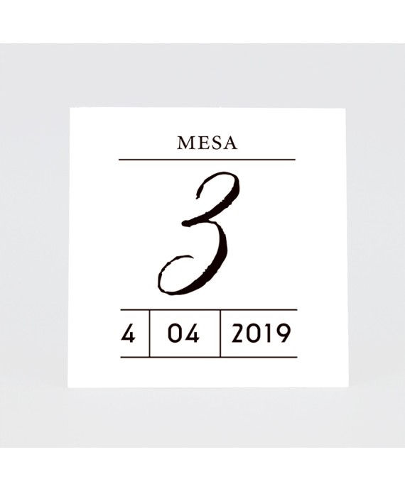 Numero para la mesakraft con foto