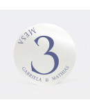 Numero para la mesalazo azul marino