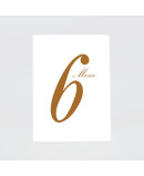 Numero para la mesatarjeton marron