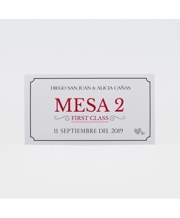 Numero para la mesaParis avion portada tarjetas embarque