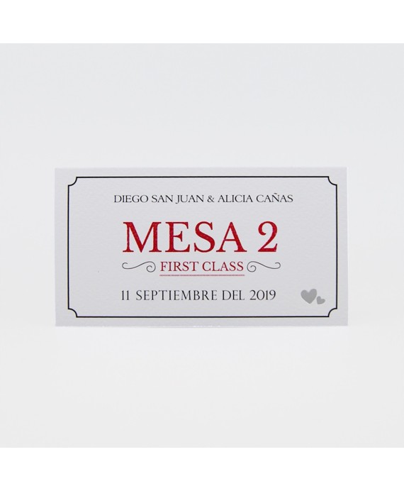 Numero para la mesaParis avion portada tarjetas embarque