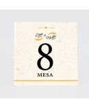 Numero para la mesadecoracion ramas sobre kraft