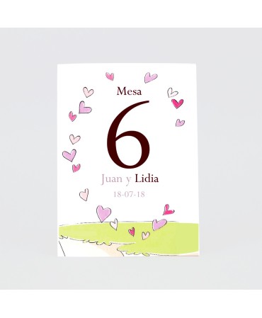 Numero para la mesanovios moto