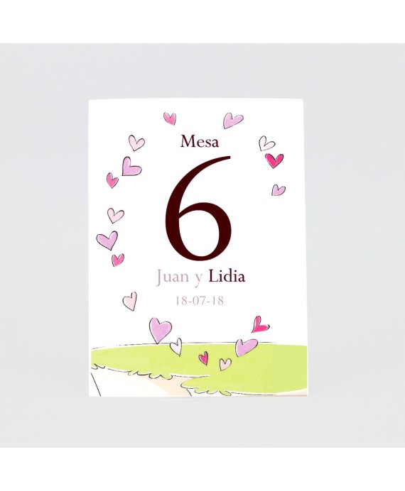 Numero para la mesanovios moto