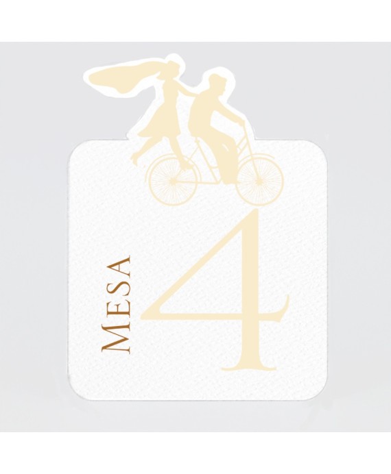 Numero para la mesaelegante lazo marfil