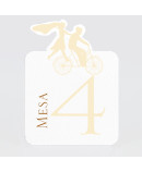 Numero para la mesaelegante lazo marfil